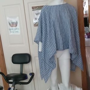 Striped cape top